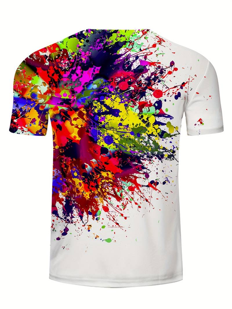 Ryan – kurzärmliges t-shirt mit rundhalsausschnitt und spritztinte