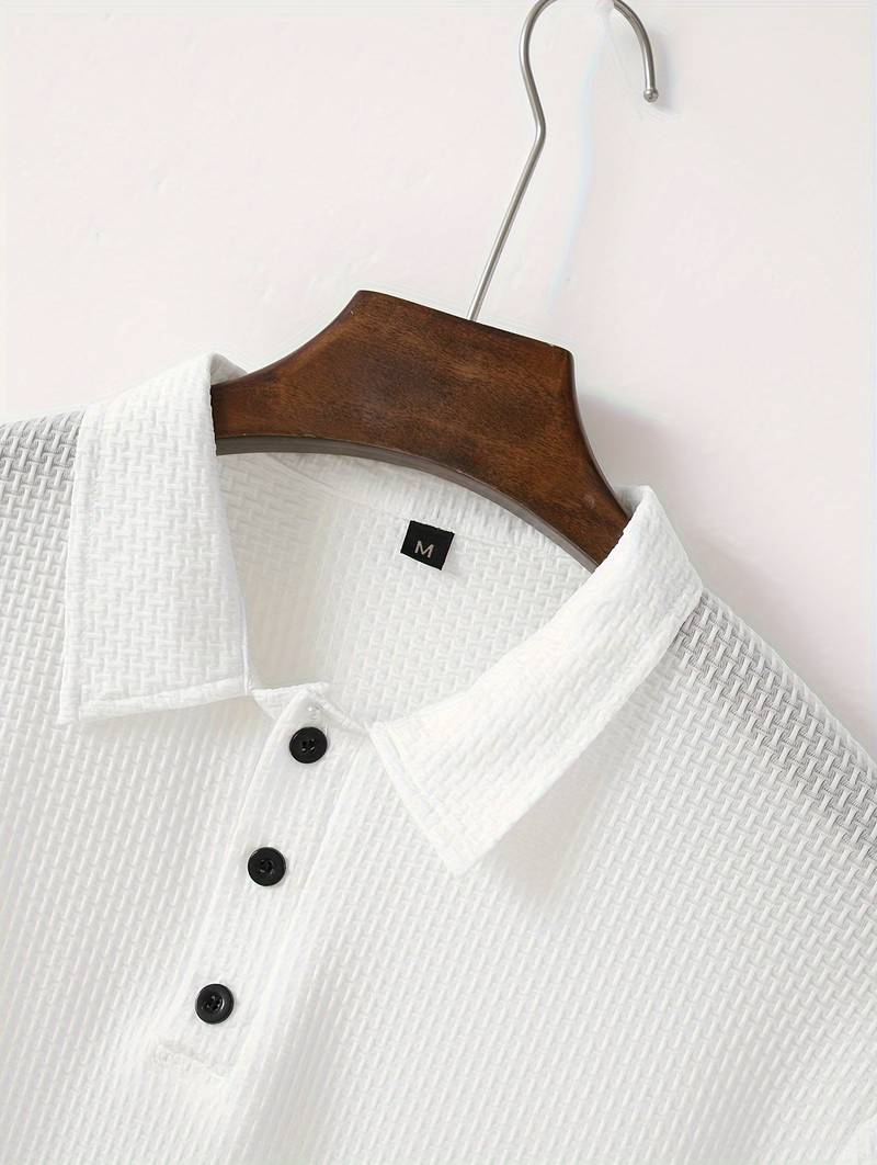 Samuel – lässiges, atmungsaktives kurzarmhemd mit halben knöpfen