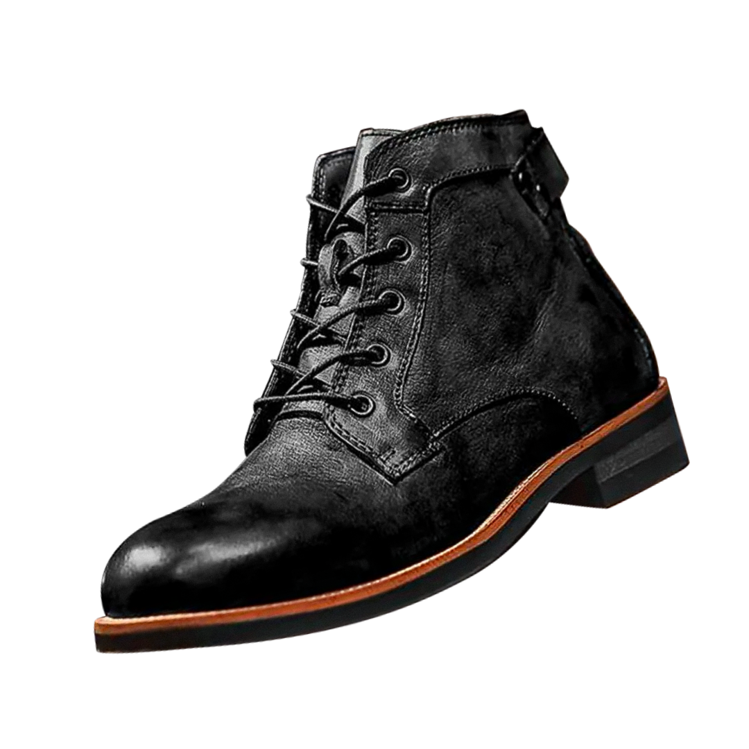 Klassische Retro Leder Stiefel für Herren