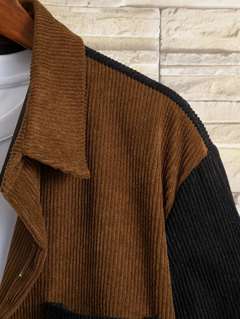 Anthony – farbblock-retro-shirt für manner