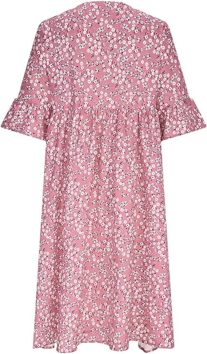 GRACEL - Lockeres Kleid mit halben Ärmeln und Print