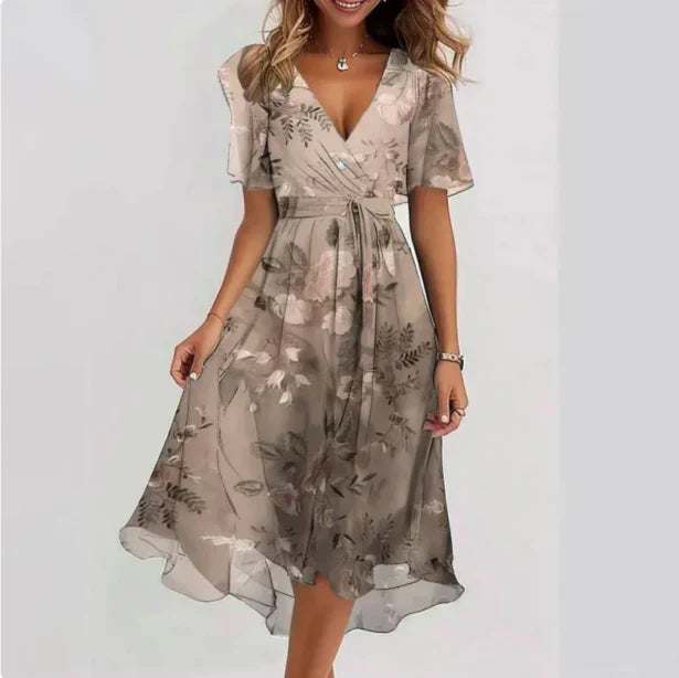 Tonia - Damen V-Ausschnitt Kleid