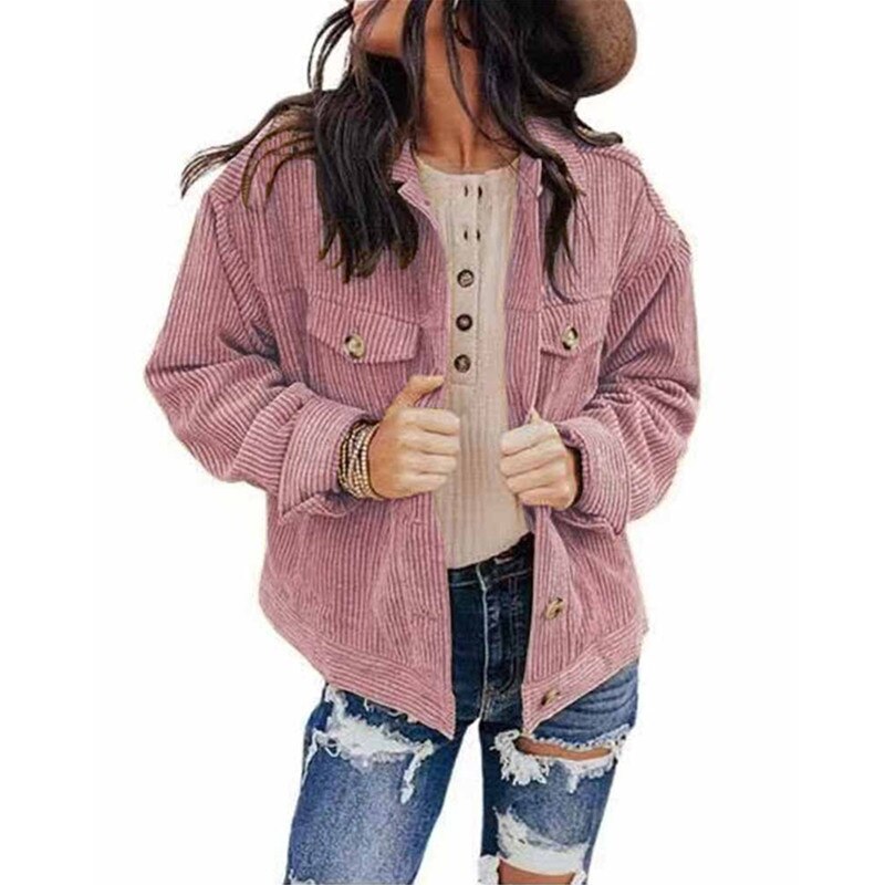 "Elena" Modische Oversize Hemdjacke