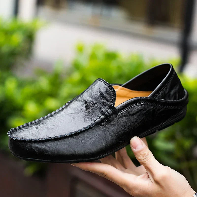 Herrenloafer aus echtem italienischem Leder