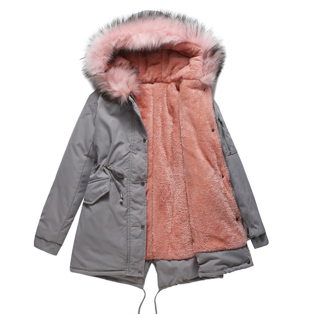 "Emily" Winterparka mit Fellimitat