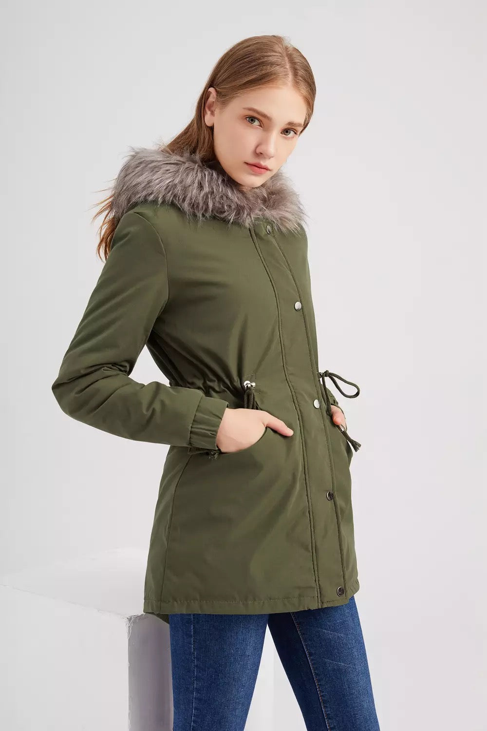"Emily" Winterparka mit Fellimitat