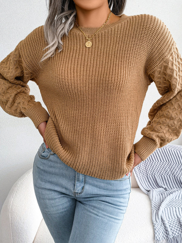 Aliyah - Rundhalsausschnitt-Strickpullover