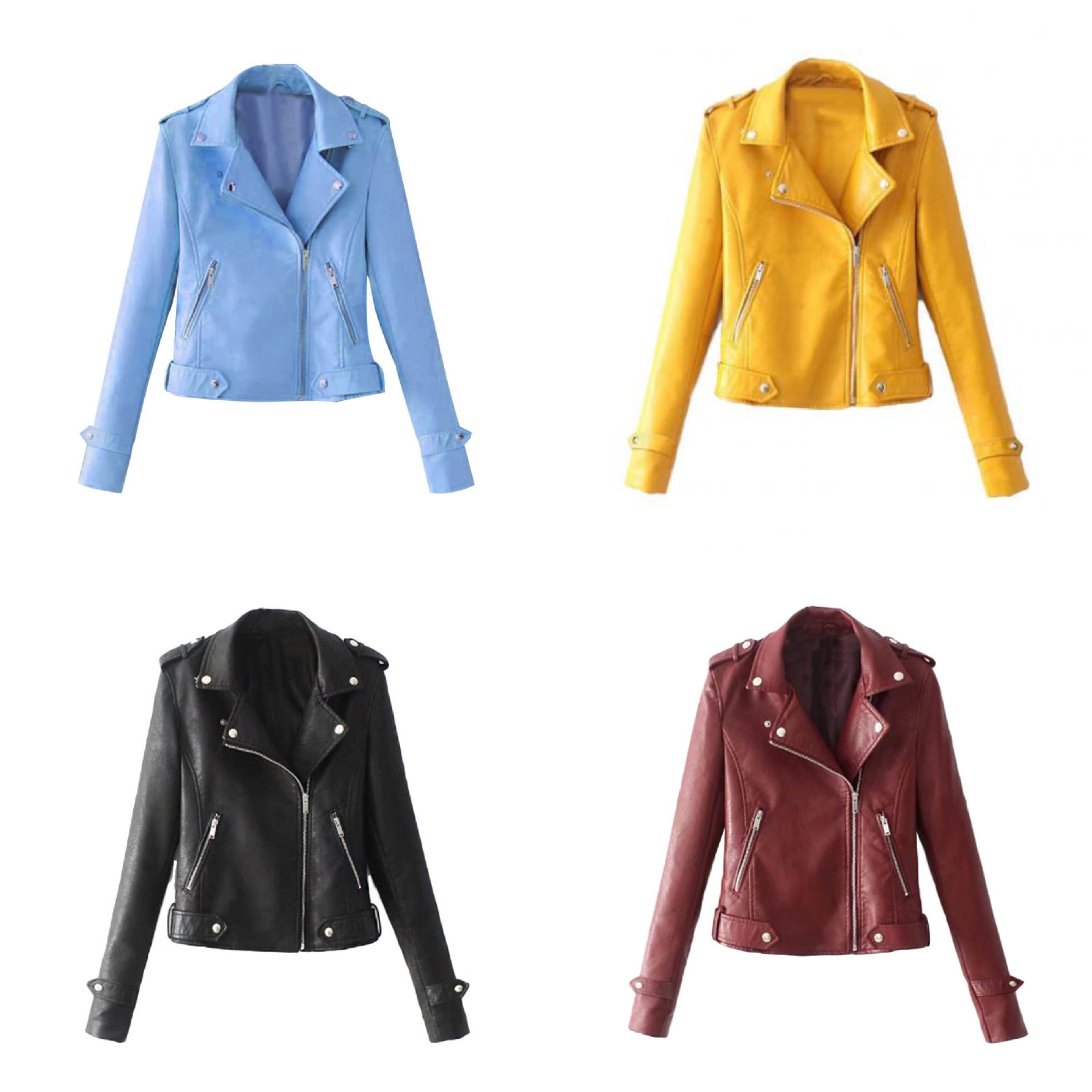 "Mona" Lässiger Lederblazer